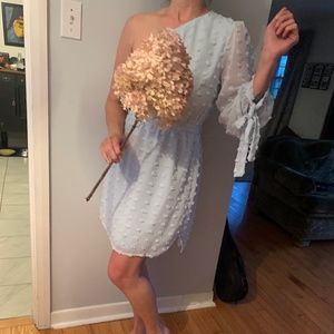 Baby blue elegant polka dot brfbm dress